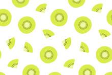Seamless Pattern With Kiwi Fruit For Banners, Cards, Flyers, Social Media Wallpapers, Etc.