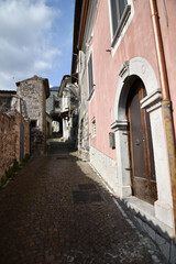 A narrow street in Faicchio, a small village in the province of Benevento, Italy.