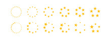 Vector Image - Yellow Stars Circle Set On White Background. Suitable For Any Design.