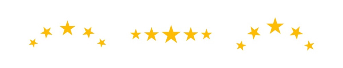 five stars for concept design. premium quality. 5 star rating. vector symbol.