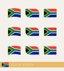 Wall Mural - Vector flags of South Africa, collection of South Africa flags.