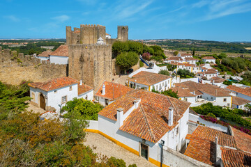 Canvas Print - View of Obidos. Portugal