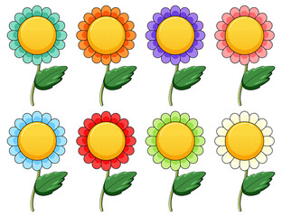 Sticker - Flowers in many colors