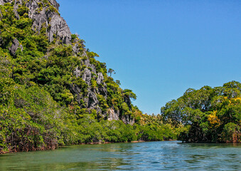 The virgin nature of New Caledonia with its beautiful landscapes