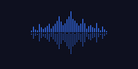 Vector illustration of music wave in the form of the equalizer