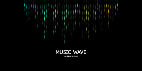 Wall Mural - vector illustration of music wave in the form of the equalizer