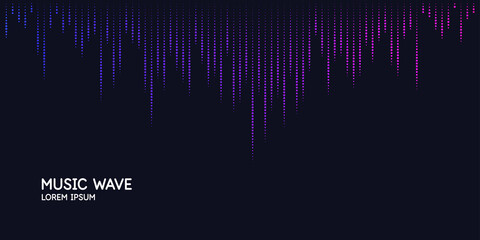 Wall Mural - Vector illustration of music wave in the form of the equalizer