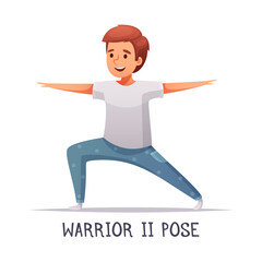 Sticker - Yoga Warrior Figure Composition