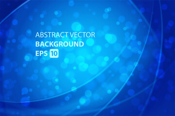 Wall Mural - Abstract smooth light lines with bokeh effect and sparkles vector background.