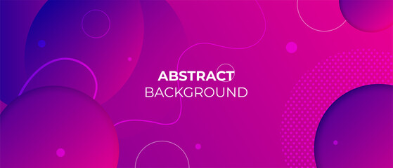Wall Mural - Abstract colorful fluid shape background. Trendy purple gradient shapes composition Paper cut style design