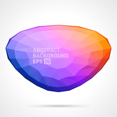 Wall Mural - Abstract 3d geometric speech bubble vector background for advertising message