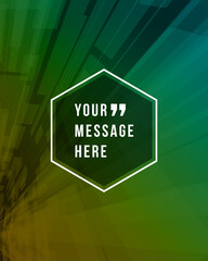 Wall Mural - Abstract technology lines background and place for quote or saying message sign vector illustration.