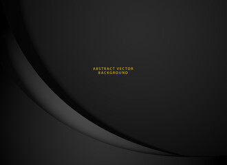 Wall Mural - Simple and clean dark background with wavy shapes.
Abstract wavy shapes isolated on dark background vector.