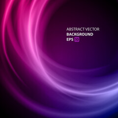 Wall Mural - abstract smooth twist light lines purple vector background. trendy modern design template