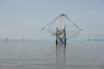  Fishing net in the sea