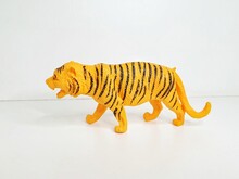 Tiger Toy Isolated On White Background