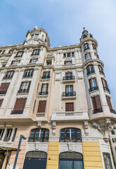 Wall Mural - A view of buildings in the centre of Alicante on a spring day