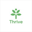 thrive vector logo isolated on white background
