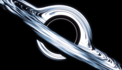 Wall Mural - black hole and stars and cloud fields in outer space.