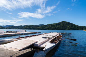 Naklejka na meble 福井県若狭　三方五湖の久々子湖とレガッタ