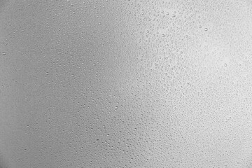 Leinwandbilder - Water droplets on gray background covered with water droplets, bubbles in water.