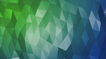 Abstract low poly colorful background. green and blue Colors