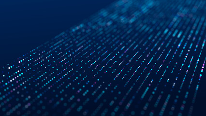 Wall Mural - abstract digital background science technology networks big data link 3d rendering.