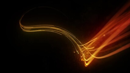 Wall Mural - abstract glowing 3d light strokes background/ 4k animation of an abstract looped wallpaper backgroun