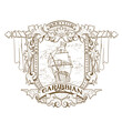 Coat of arms ship classic emblem template crest