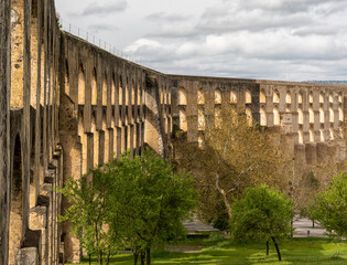 Wall Mural - view of the historic landmark Amoreira Aqueduct in Elvas