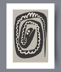Wall Mural - scandinavian abstract vector print set.
