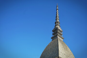 The Mole Antonelliana in turin, Italy. It is a major landmark building in the city