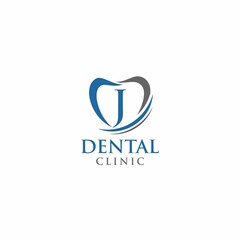 Wall Mural - LETTER DENTAL SMILE LOGO DESIGN