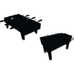 Wall Mural - Foosball Silhouette Vector