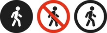 No Access For Pedestrians Prohibition Sign