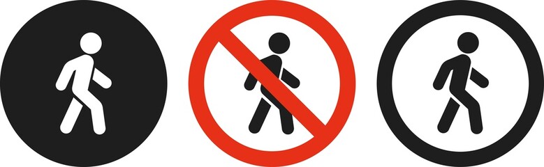 no access for pedestrians prohibition sign