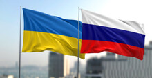 Flagi Narodowe Ukrainy I Rosji