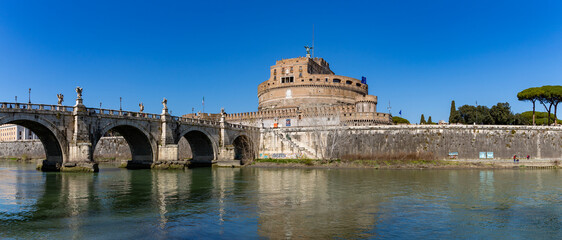 Wall Mural - St. Angelo Bridge and Castel Sant'Angelo