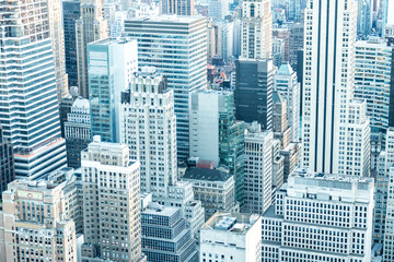 Wall Mural - New York City skyscrapers in midtown Manhattan aerial panorama view