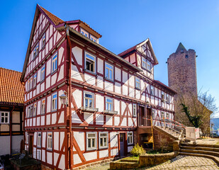 Wall Mural - historic buildings at the old town of Schlitz