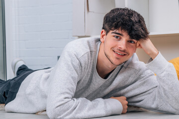 Poster - teen boy portrait at home