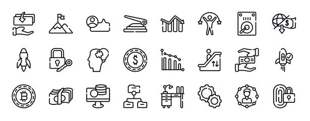 taxes thin line icons collection. taxes editable outline icons set. sand clock, cooperate, estimate, commission, digital key, encryption stock vector.