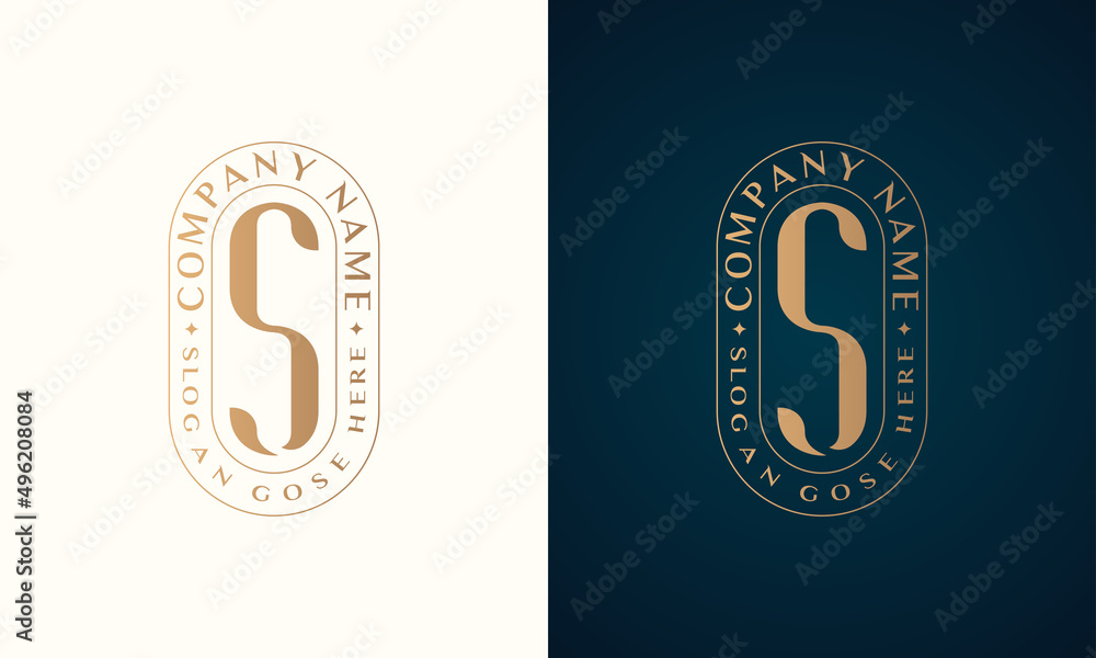 Abstract Premium luxury corporate identity letter S logo design Stock ...