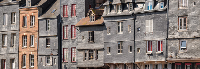 Canvas Print - Honfleur facade