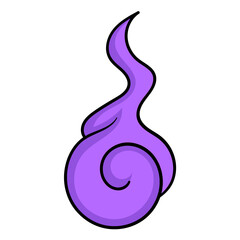 Wall Mural - purple spirit smoke, doodle icon drawing