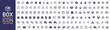 © Icons-Studio - Box icon collection. Package, delivery boxes, cargo box icon. Cargo distribution symbol vector illustration.