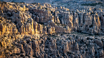 Wall Mural - Beautiful desert mountains landscape. The mountains of Edom between Petra and Wadi Dana, Jordan.