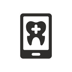 Poster - Dental mobile application icon on white background