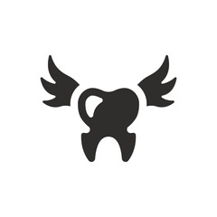 Sticker - Tooth fairy icon on white background