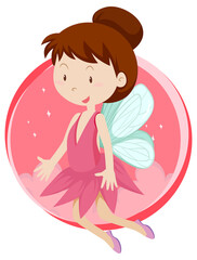 Wall Mural - Fantasy angel character on white background